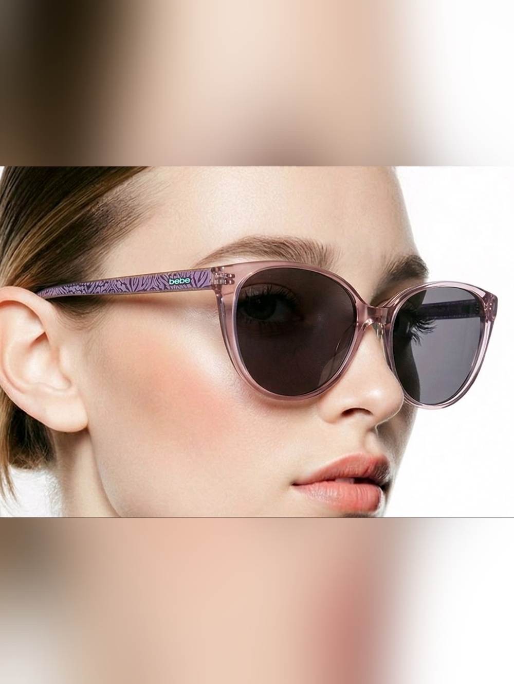 bebe BB7247 Women's Sunglasses in Lilac Crystal New